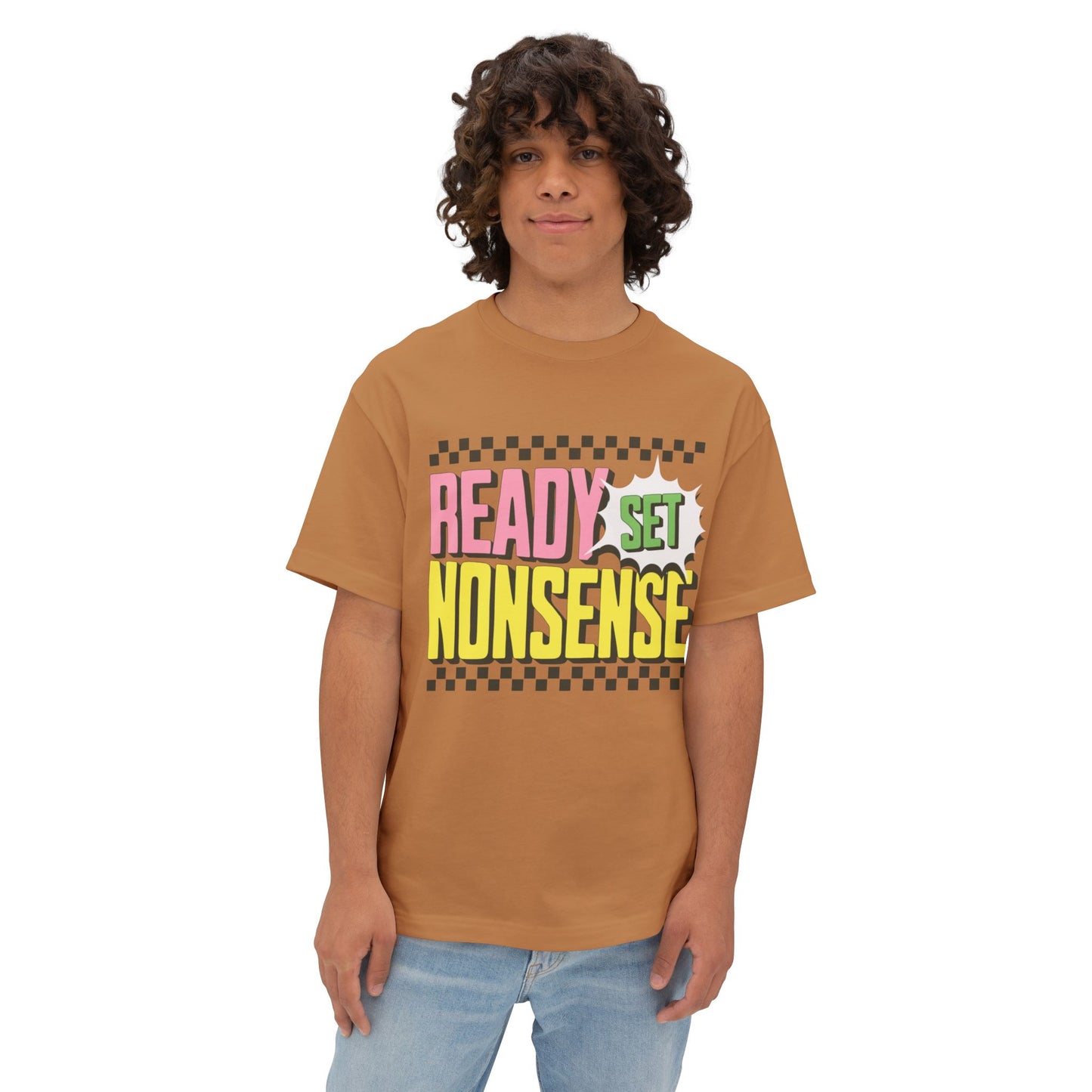 ready set nonsense boxy (adult) faded tee