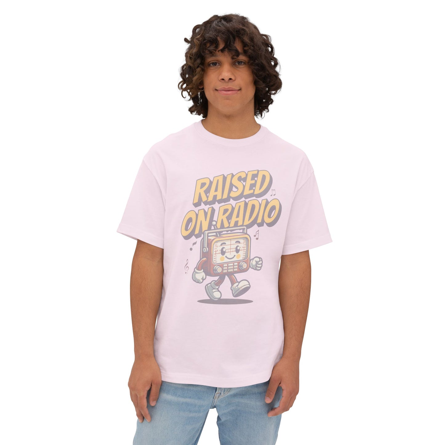 raised on radio boxy (adult) faded tee