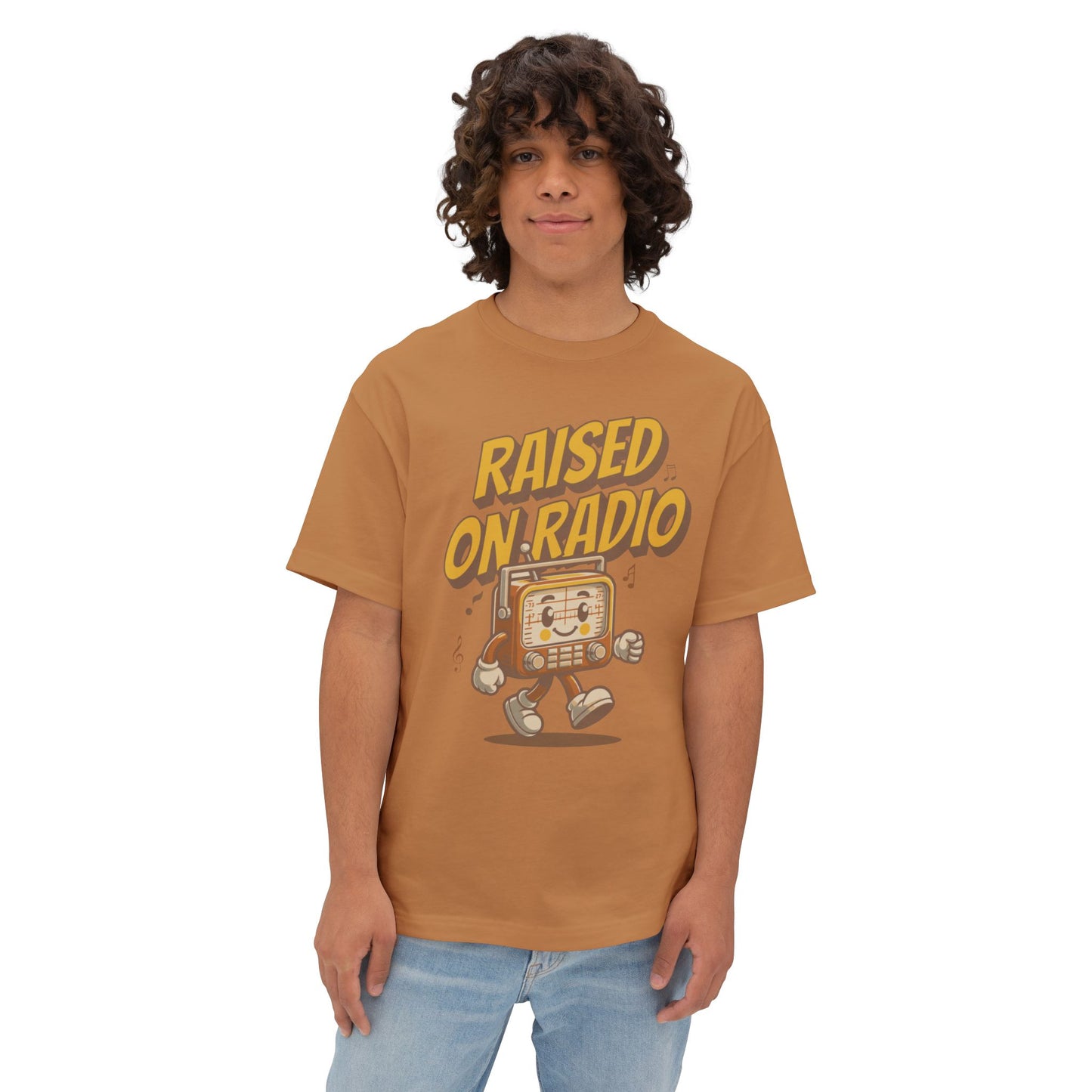raised on radio boxy (adult) faded tee
