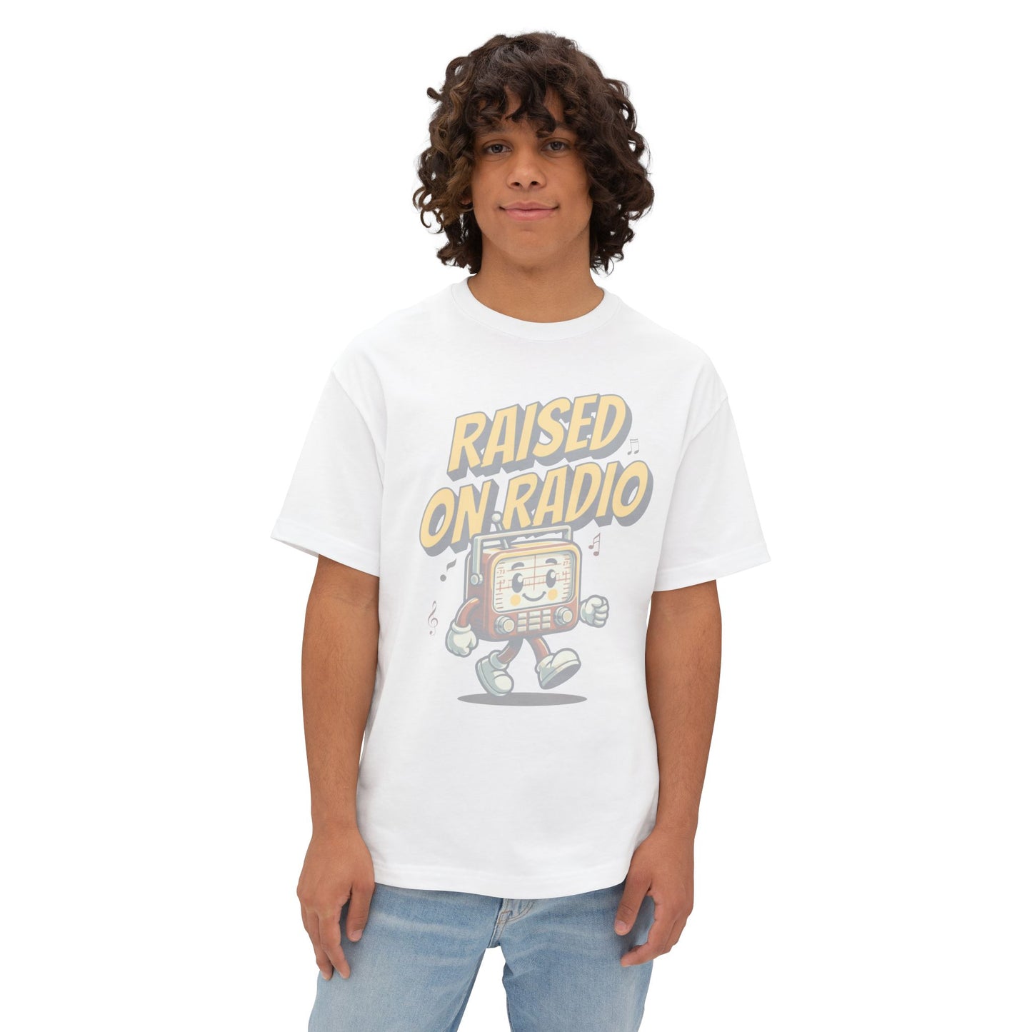 raised on radio boxy (adult) faded tee