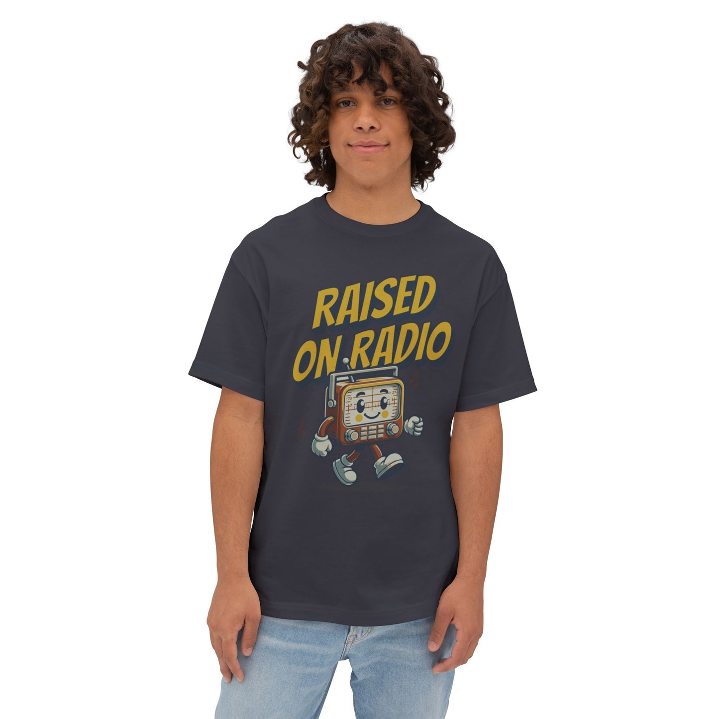 raised on radio boxy (adult) faded tee