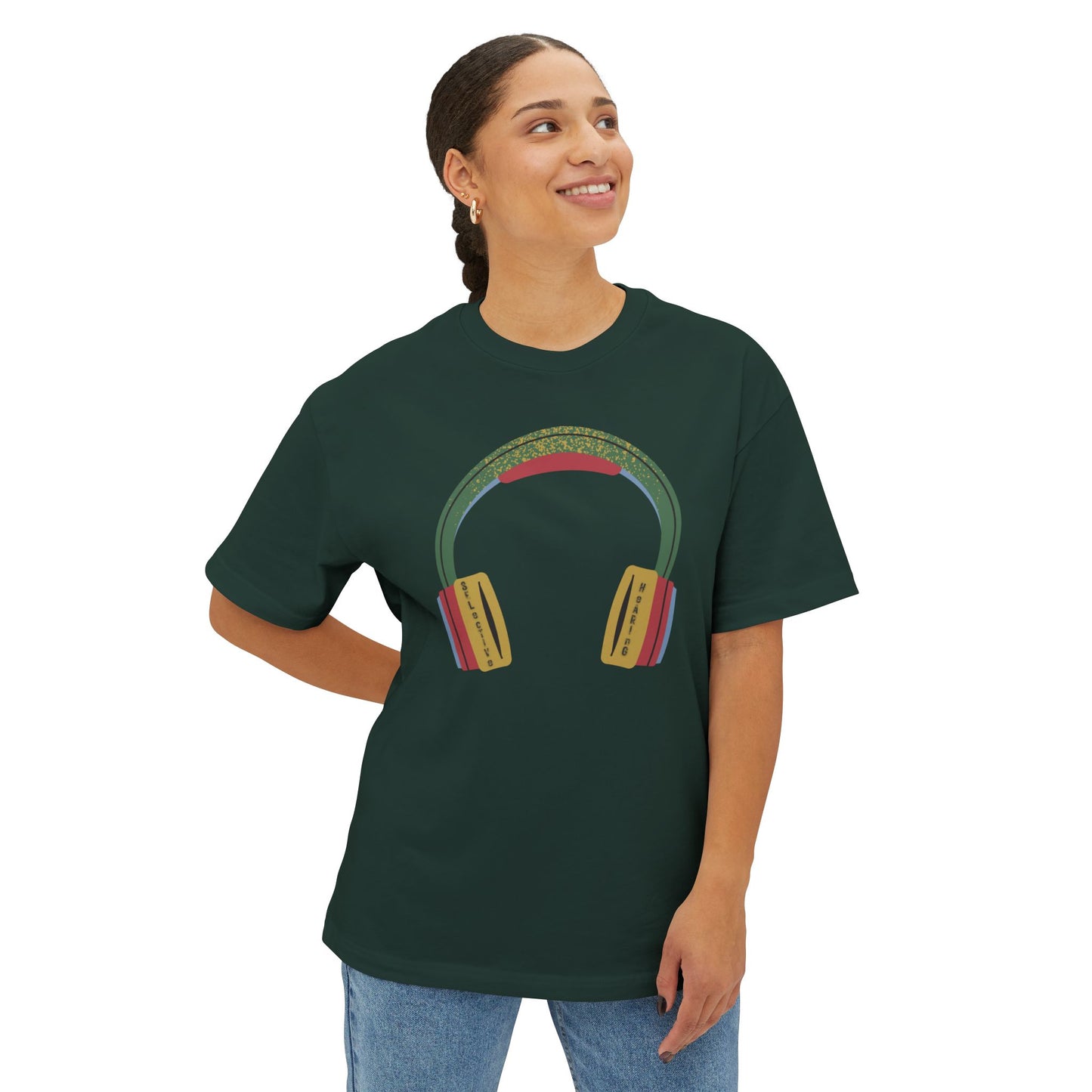selective hearing boxy (adult) tee