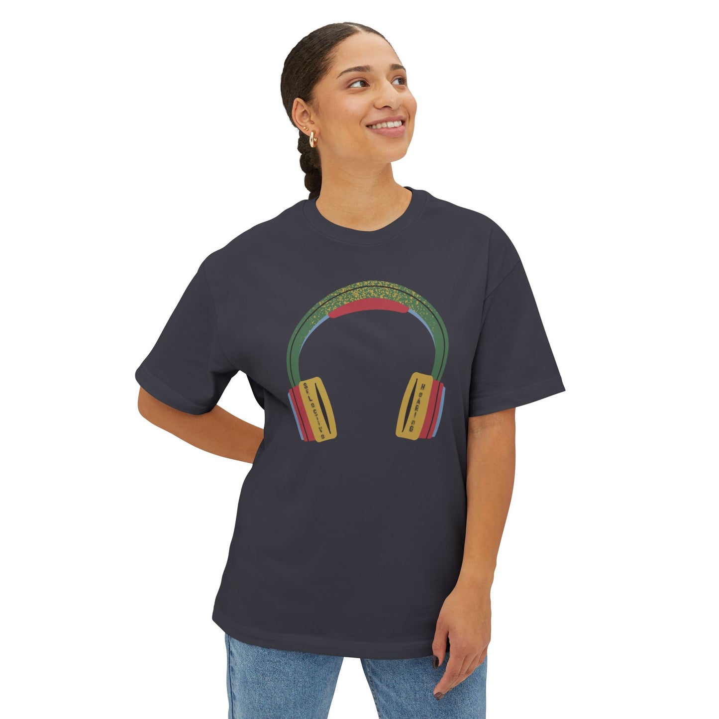 selective hearing boxy (adult) tee