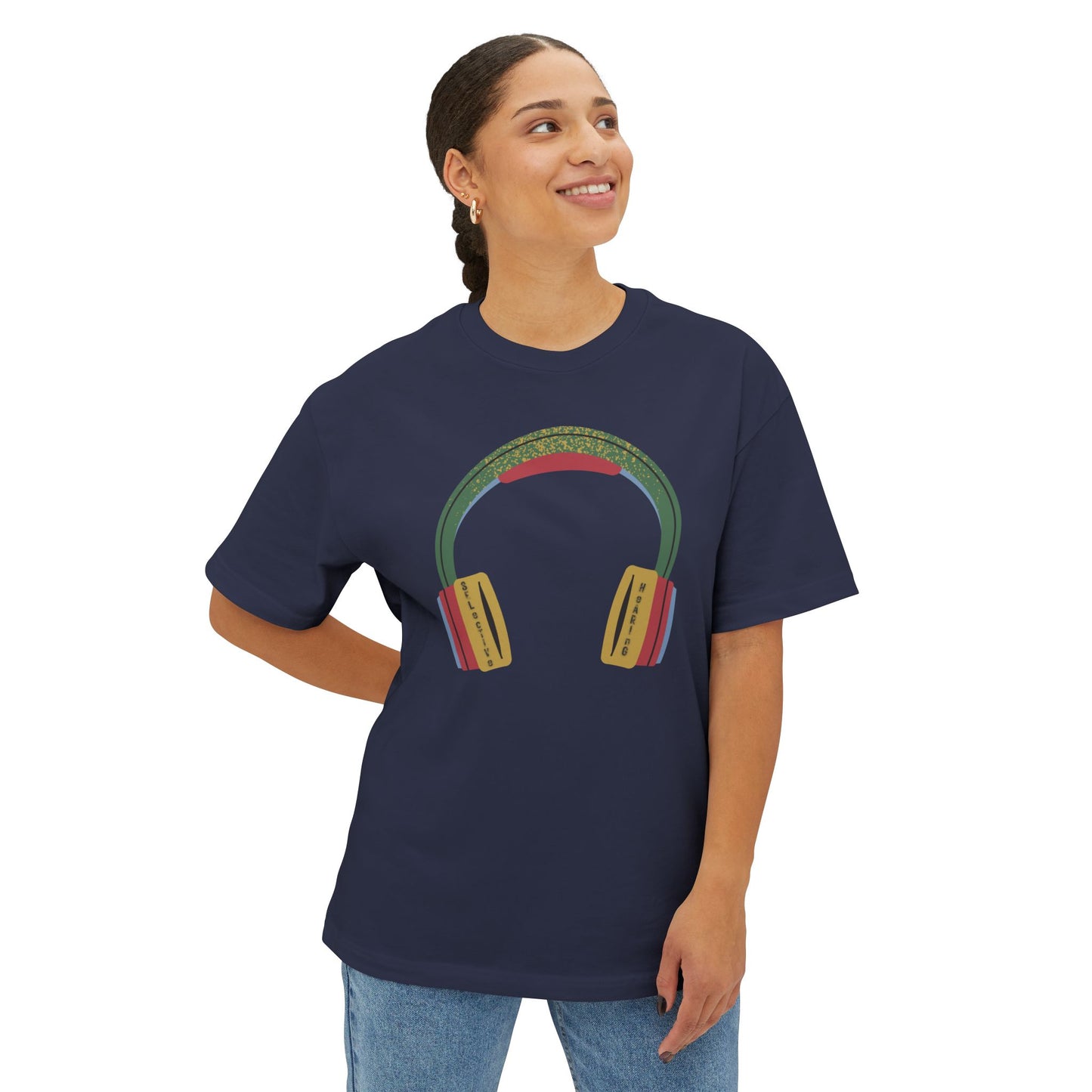 selective hearing boxy (adult) tee
