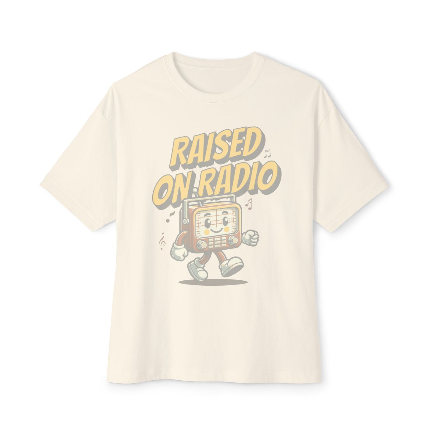 raised on radio boxy (adult) faded tee