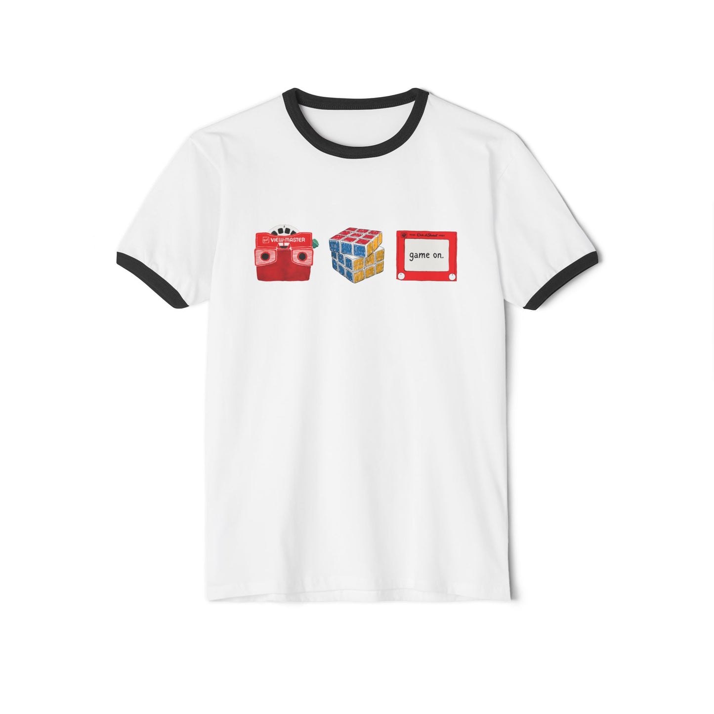 game on ringer (adult) tee