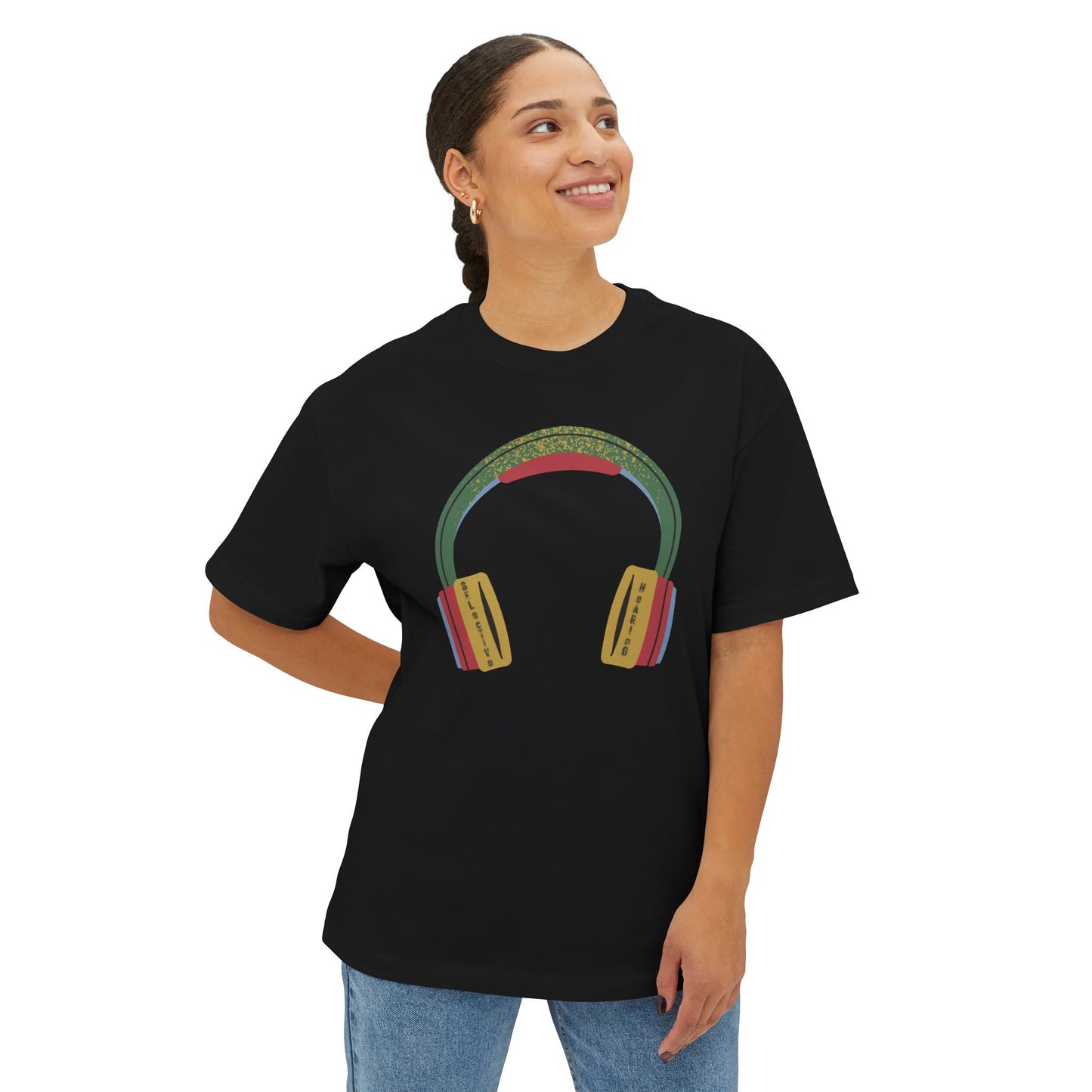 selective hearing boxy (adult) tee