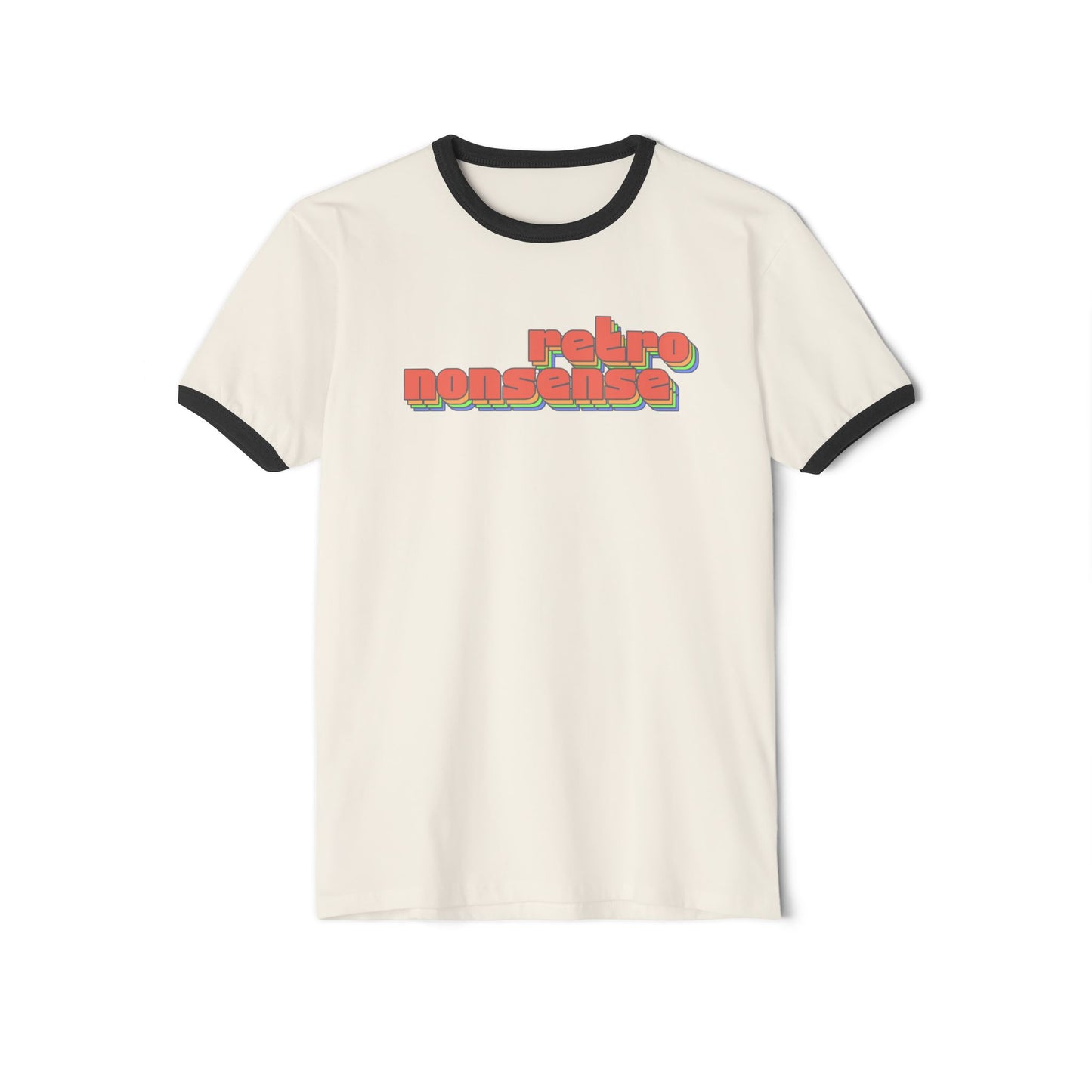 retro nonsense ringer (adult) tee