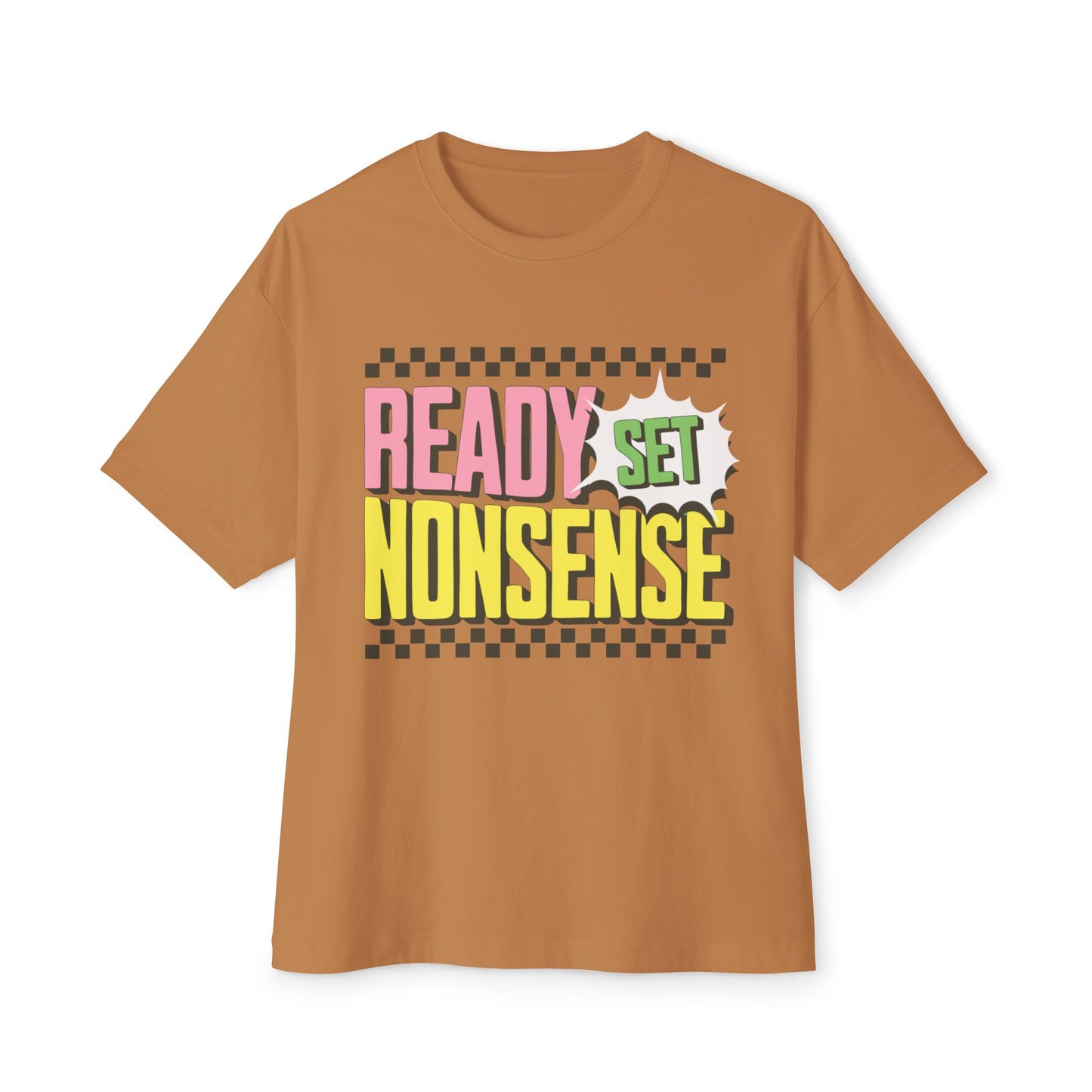 ready set nonsense boxy (adult) faded tee