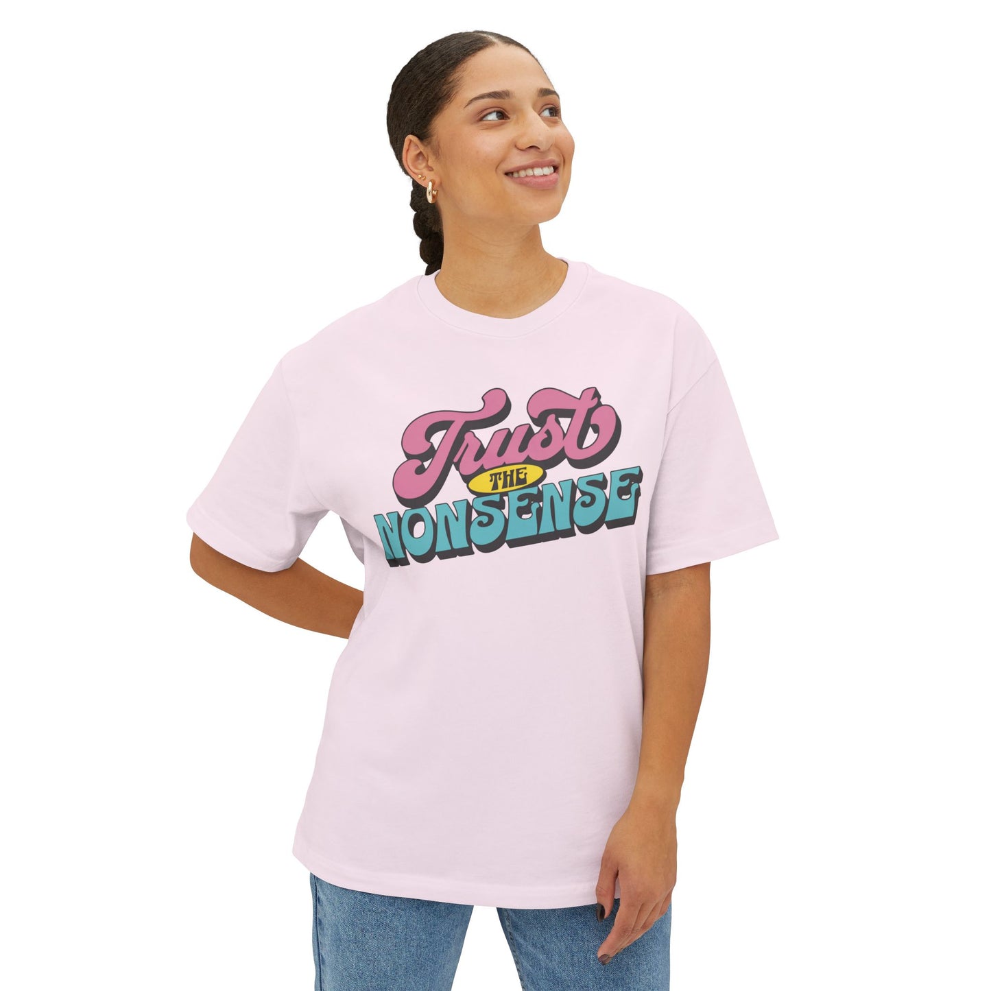 trust the nonsense boxy (adult) faded tee