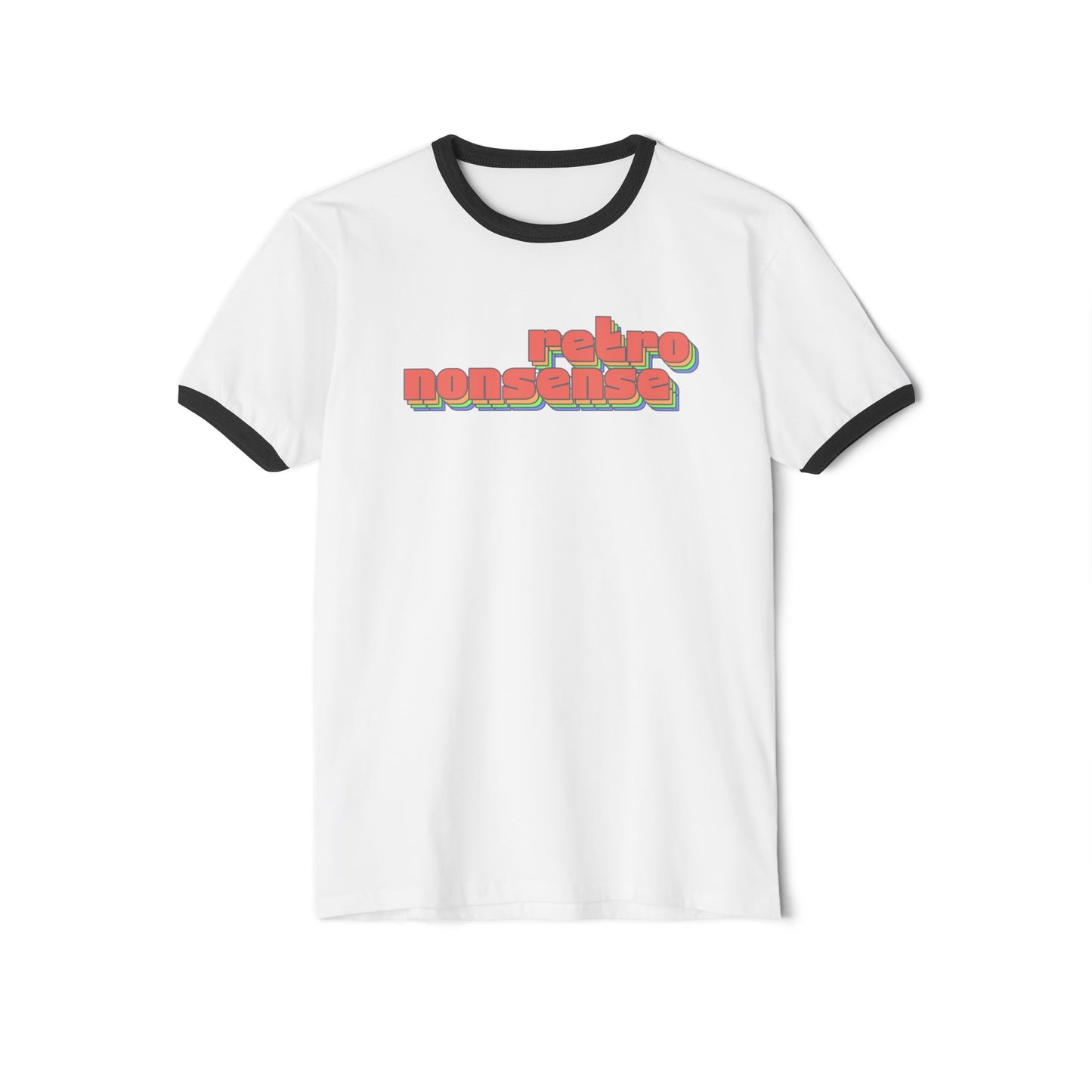 retro nonsense ringer (adult) tee