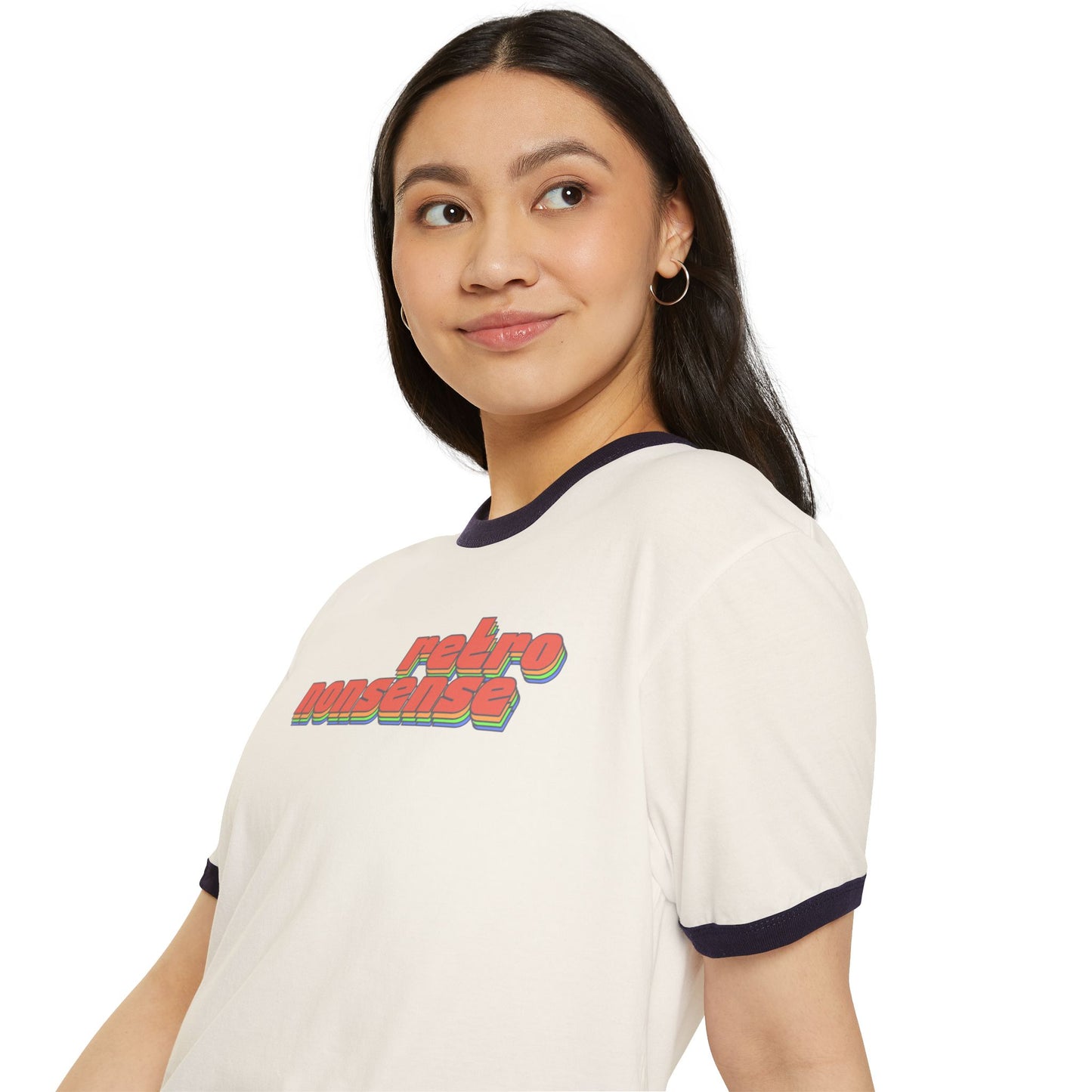 retro nonsense ringer (adult) tee