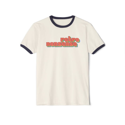 retro nonsense ringer (adult) tee