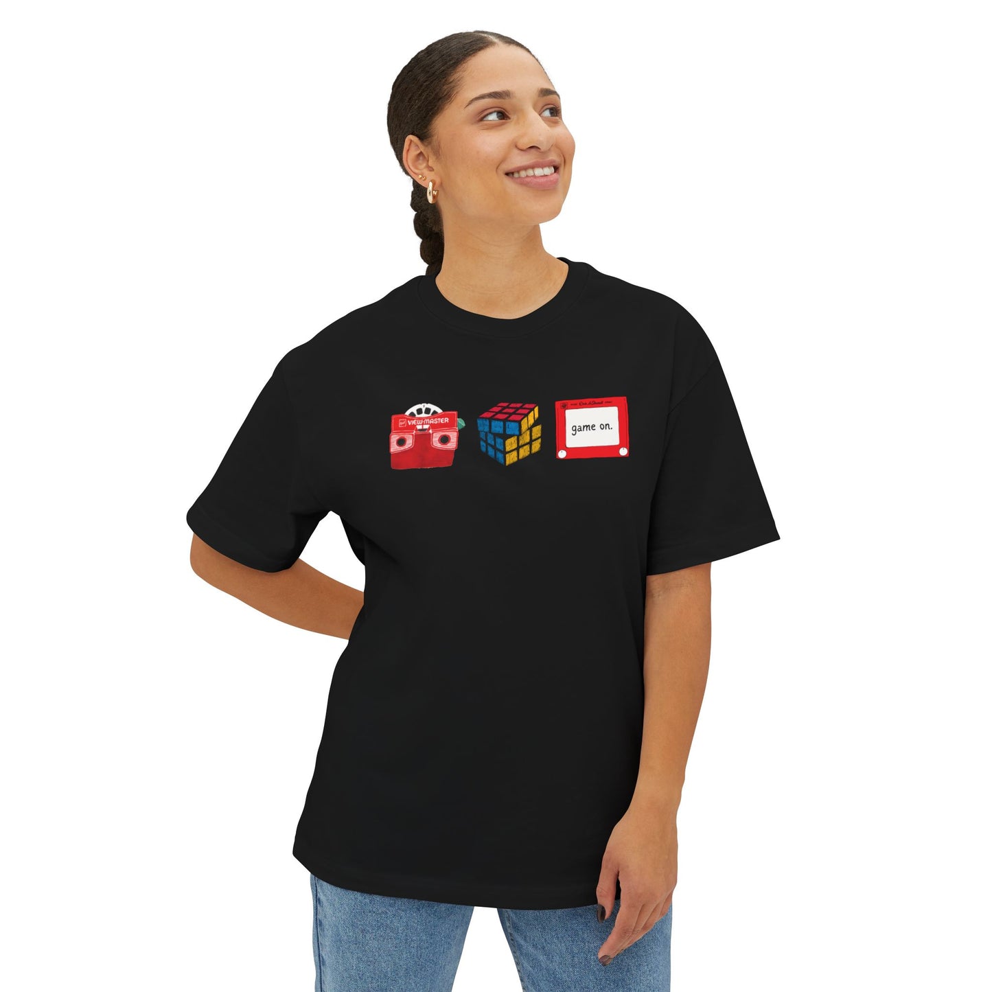 game on boxy (adult) tee