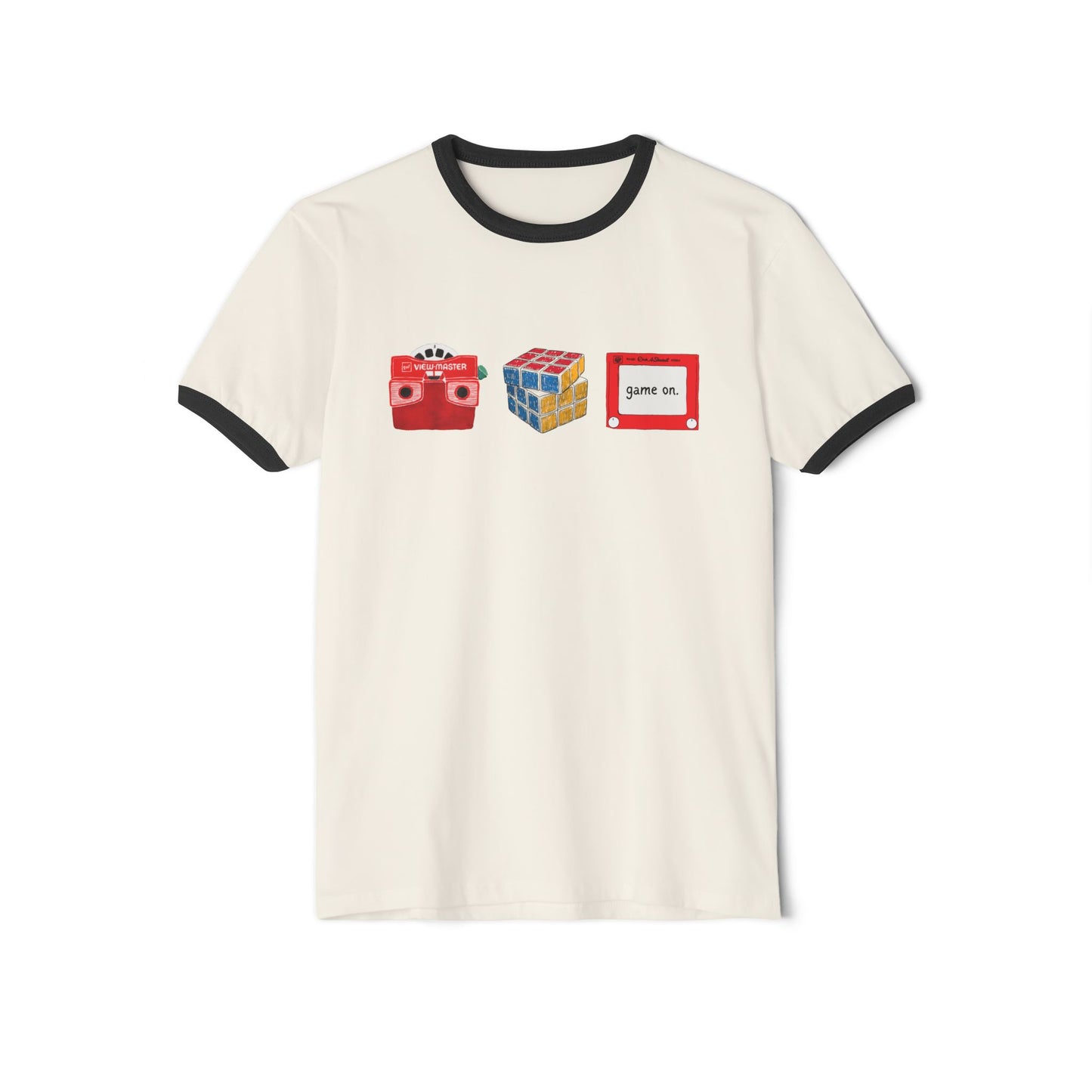 game on ringer (adult) tee