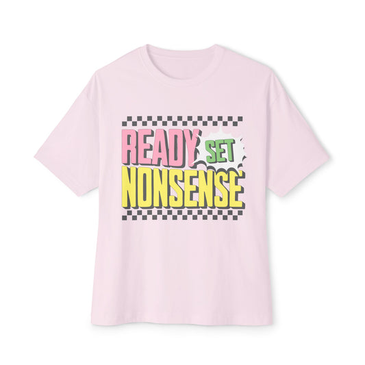 ready set nonsense boxy (adult) faded tee