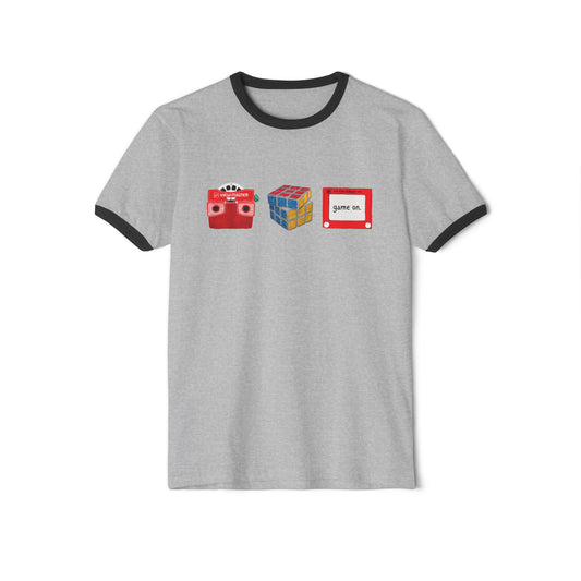 game on ringer (adult) tee