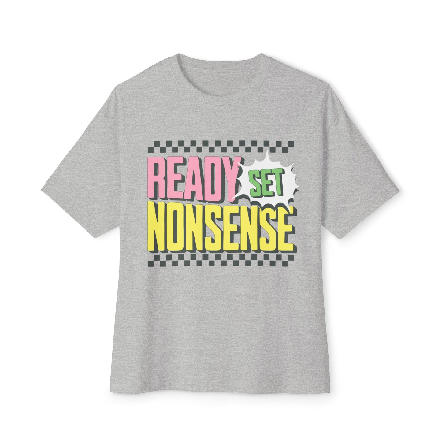 ready set nonsense boxy (adult) faded tee