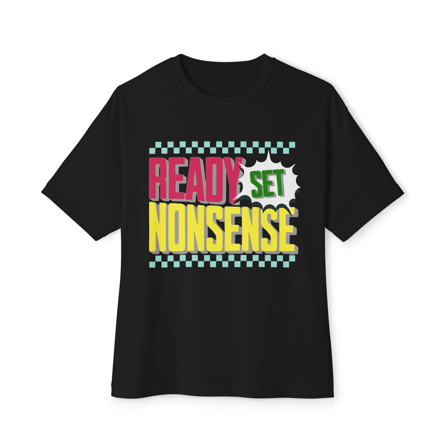 ready set nonsense boxy (adult) faded tee