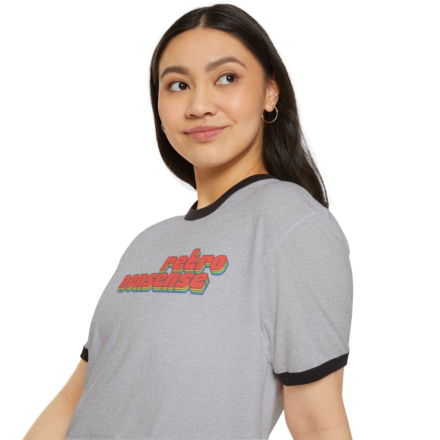 retro nonsense ringer (adult) tee