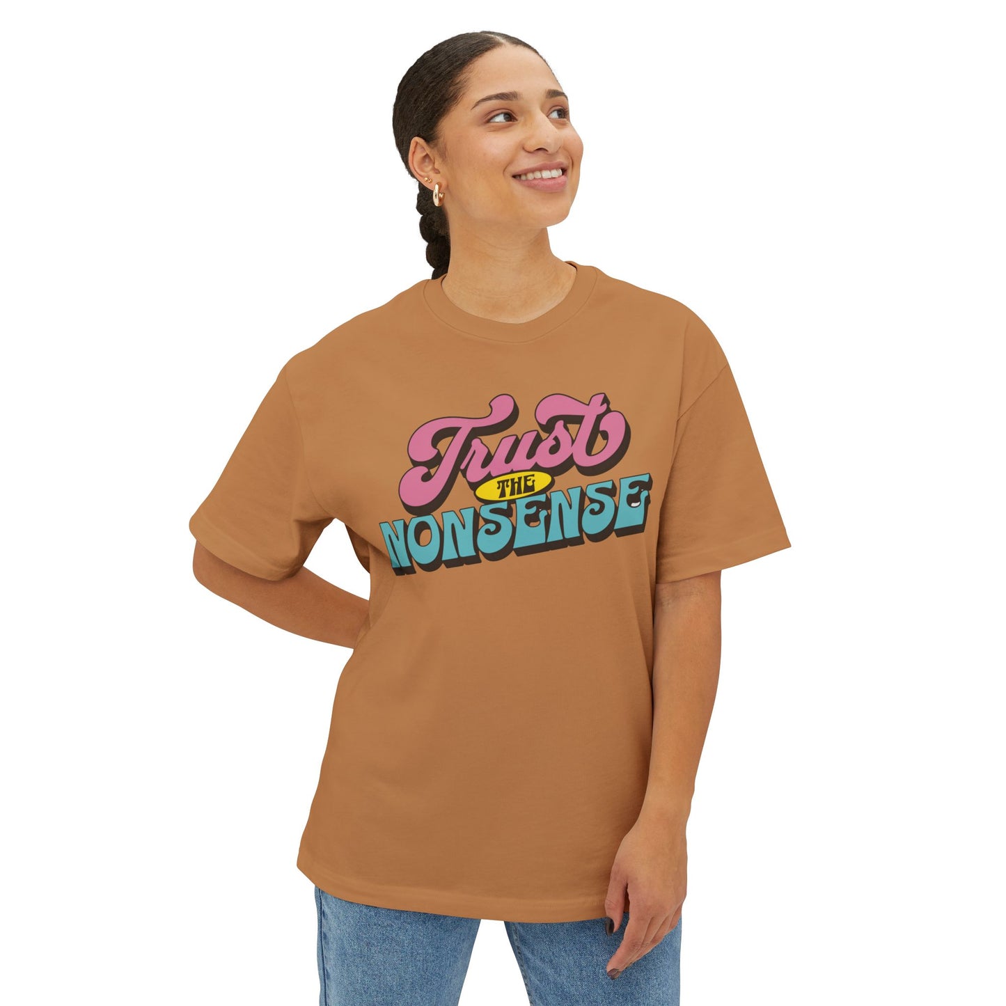 trust the nonsense boxy (adult) faded tee