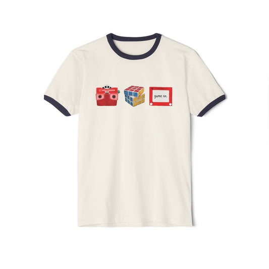 game on ringer (adult) tee