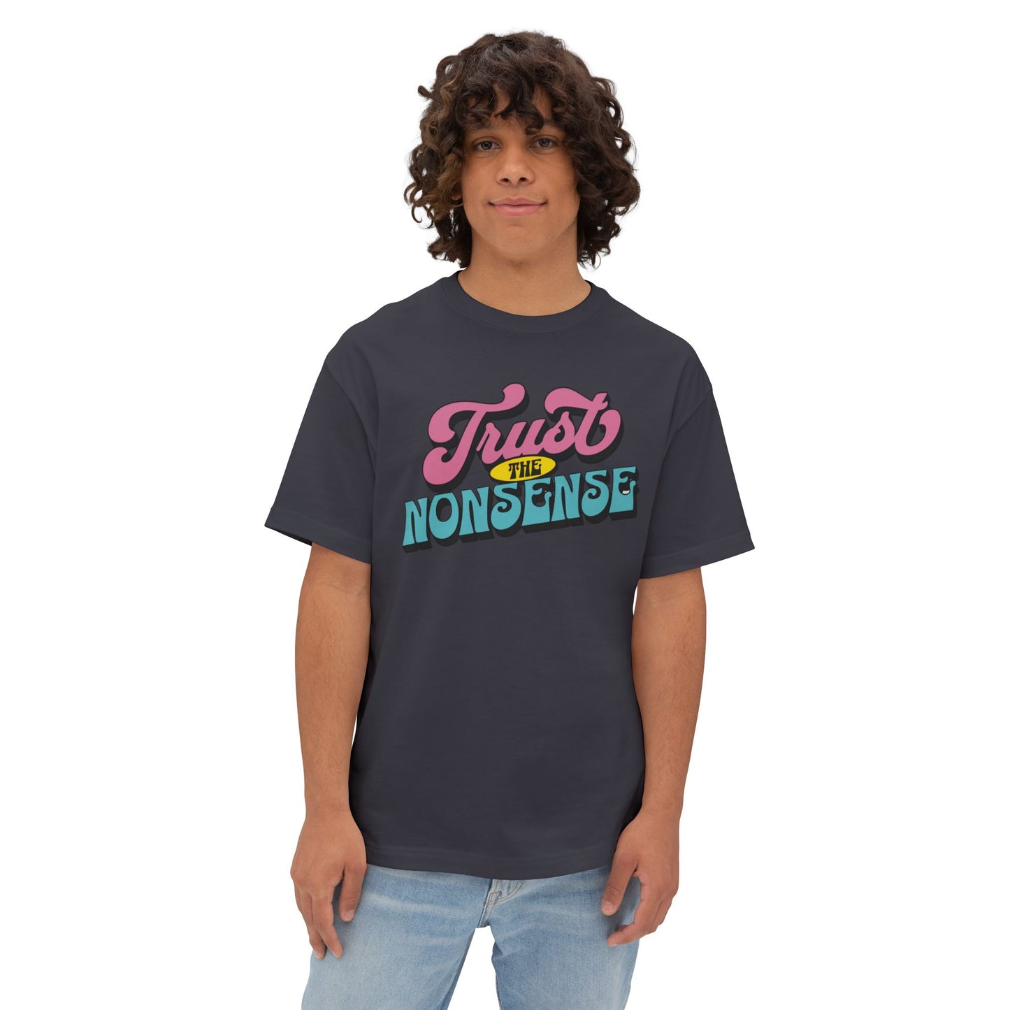trust the nonsense boxy (adult) faded tee