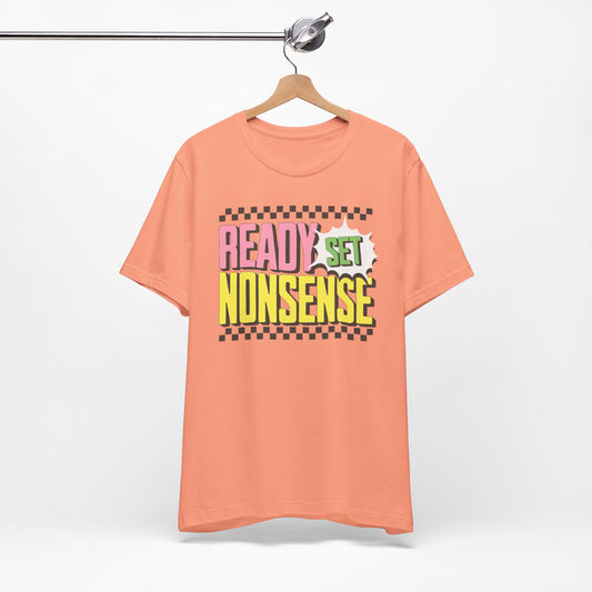 ready set nonsense slim (adult) faded tee