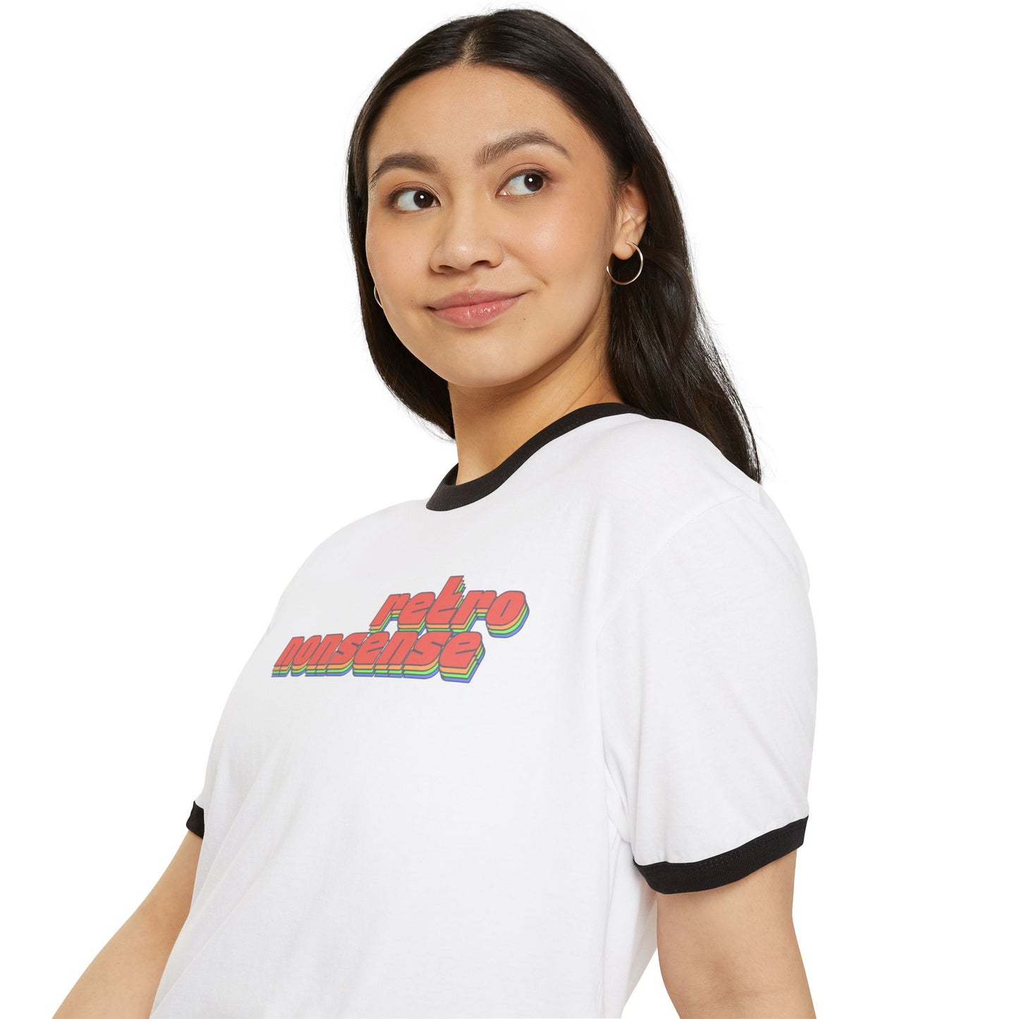 retro nonsense ringer (adult) tee
