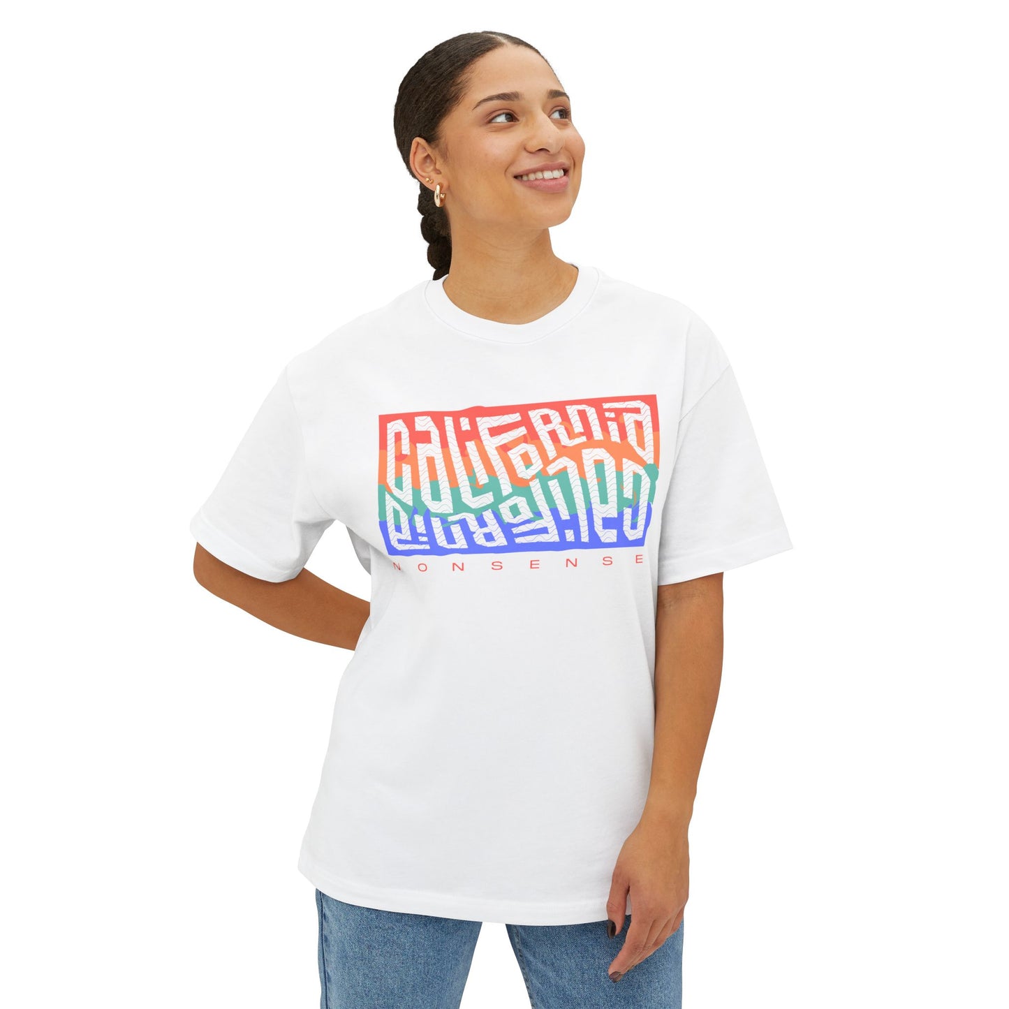 CA nonsense boxy (adult) tee