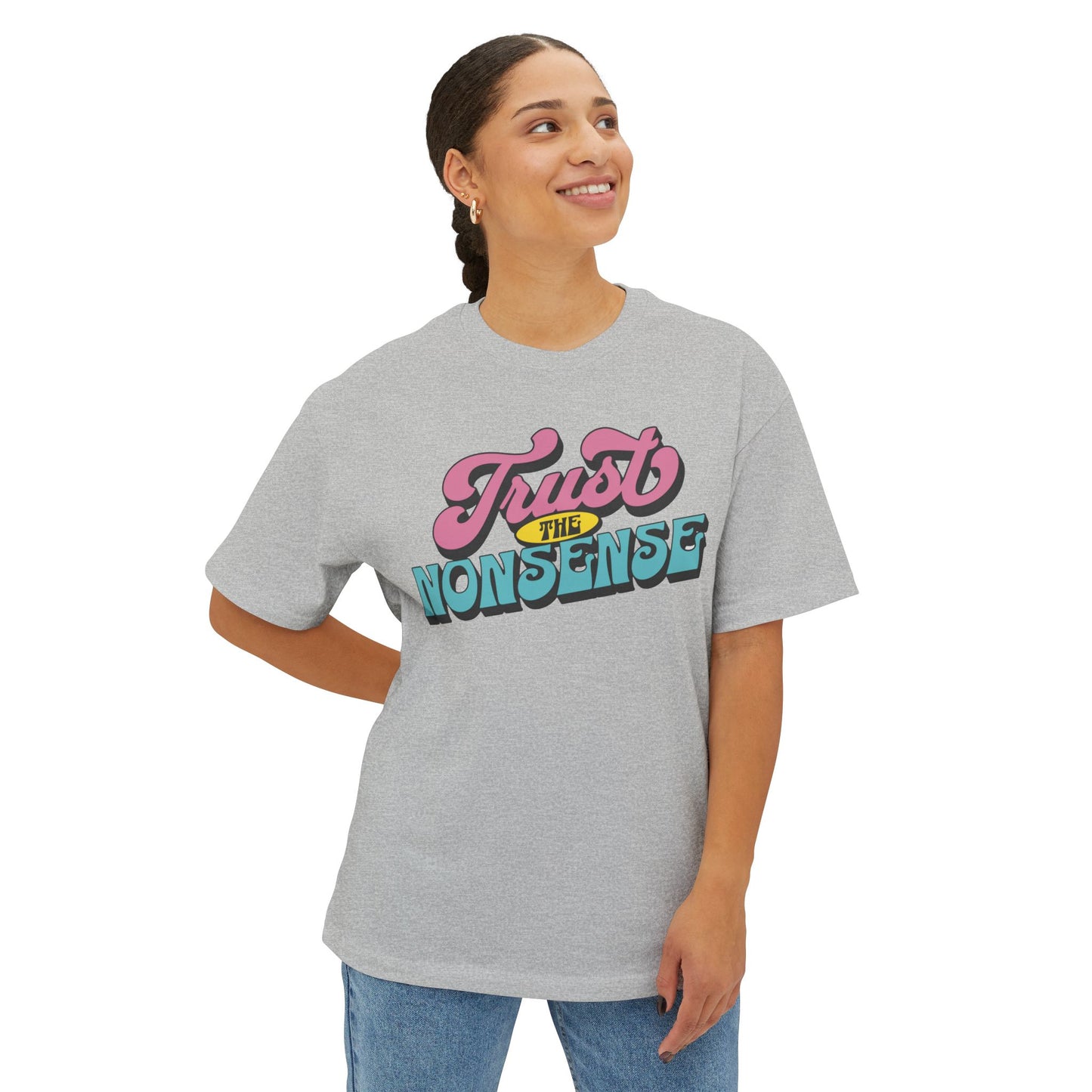 trust the nonsense boxy (adult) faded tee