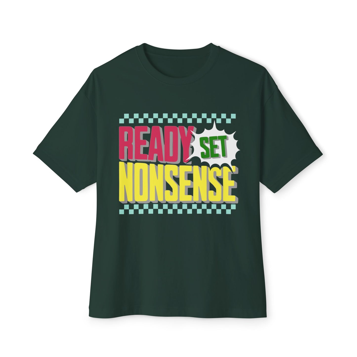 ready set nonsense boxy (adult) faded tee