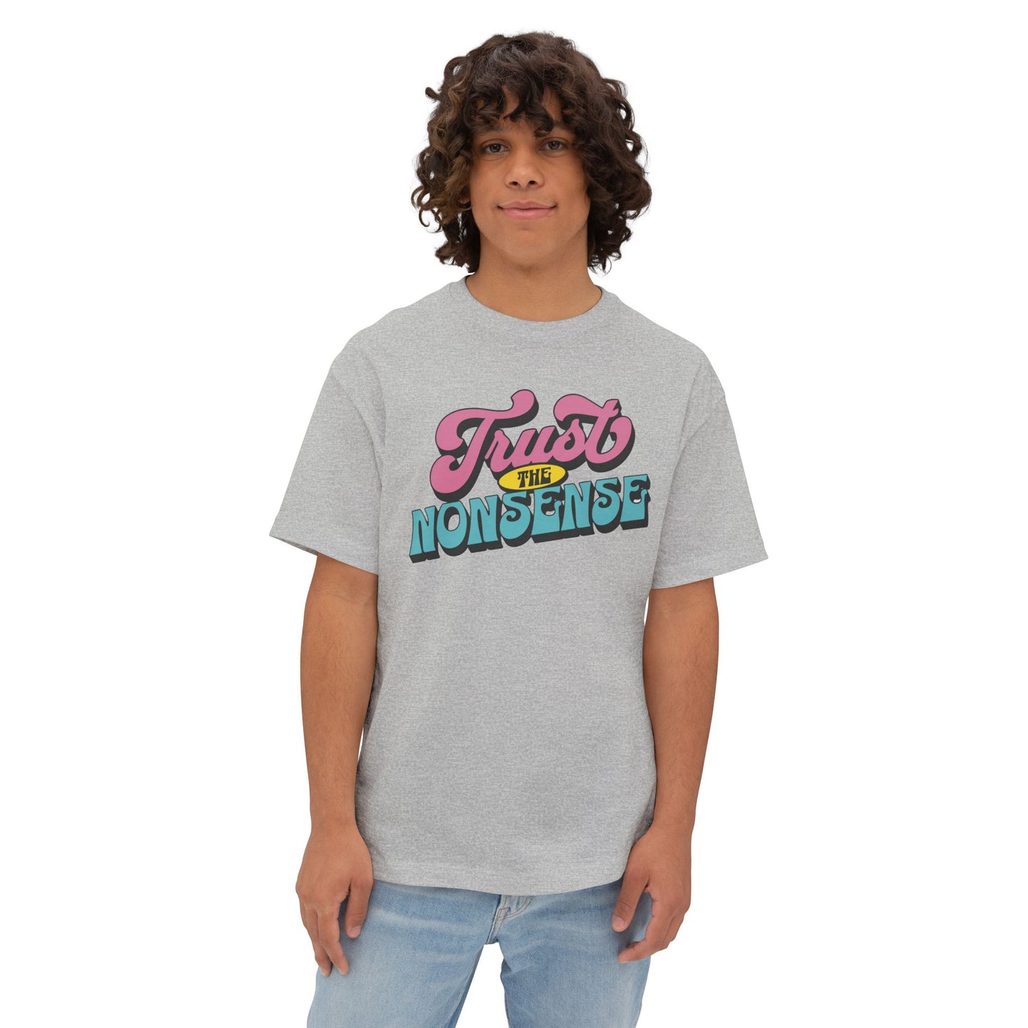 trust the nonsense boxy (adult) faded tee